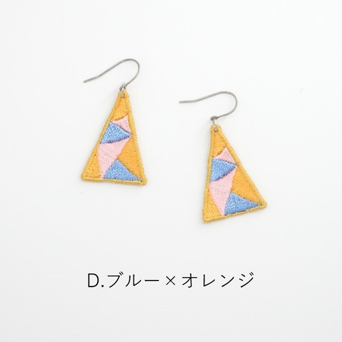 triangle 刺繍ピアス ピアス（フック・チェーン） ツヅレ 通販 6265392