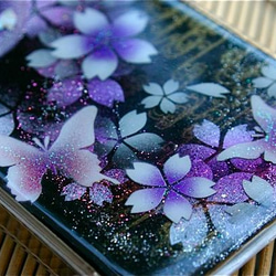 ハンドメイド本牛革携帯ケース（桜柄） ハンドメイド本牛革携帯ケース（桜柄） iPhoneアクセサリー