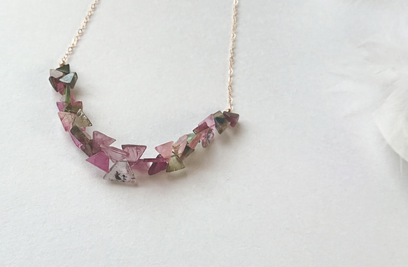 *triangle tourmaline necklace 1枚目の画像