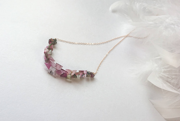 *triangle tourmaline necklace 2枚目の画像