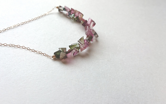 *triangle tourmaline necklace 5枚目の画像