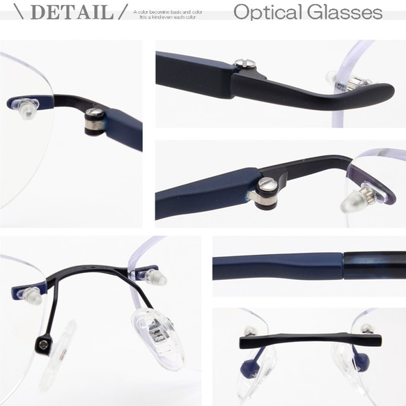 フワッと軽い老眼鏡 大きめ フチなし 40代からのシニアグラス ウルテム ツーポイント リーディンググラス 205/6 7枚目の画像