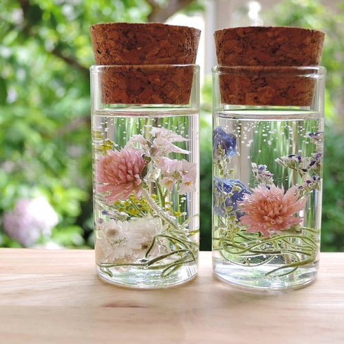 食品接触可能オイル使用♡固まるハーバリウムハートの皿パステル