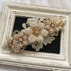 [定做] 古董花卉首飾髮夾（kiska&amp;gold） 第4張的照片