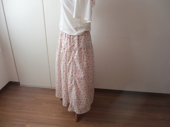 綿ローンのテアードスカート 2枚目の画像