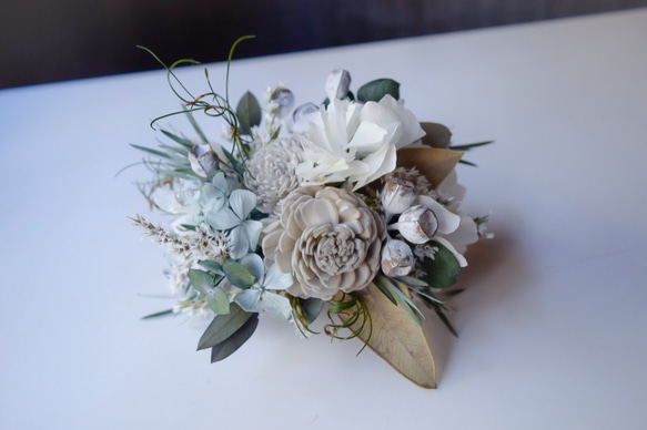 《送料無料》list bouquet&Head Dress&Boutonniere ~ST blue~ 2枚目の画像