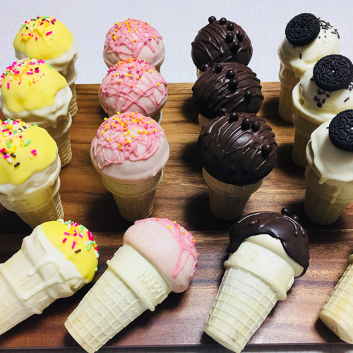 ネイルシール☆F55 カラフル スイーツ カップケーキ アイスクリーム