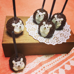 もも様専用 ハリネズミケーキポップ 5本セット 1枚目の画像