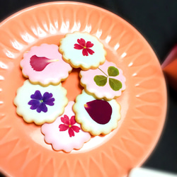 食べられる押し花クッキー&バラマドレーヌ 2枚目の画像