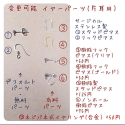 SandC-29〜33pA 片耳＊選べる天然石×ロングスタッズのメンズライク片耳イヤーアクセサリー 9枚目の画像