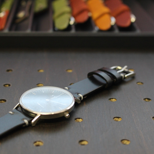 オーダーメイド] 最高級ブライドルレザー 腕時計ベルト 腕時計