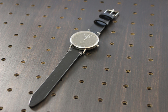 [オーダーメイド]　最高級ブライドルレザー　腕時計ベルト 2枚目の画像
