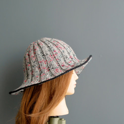 【手編みキット】 Knit Hat  / Grey (glittknit-2) 8枚目の画像