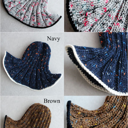 【手編みキット】 Knit Hat  / Grey (glittknit-2) 10枚目の画像