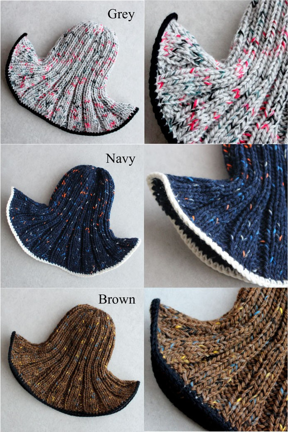 【手編みキット】 Knit Hat  / Grey (glittknit-2) 10枚目の画像