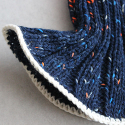 【手編みキット】 Knit Hat  / Navy (glittknit-2) 9枚目の画像