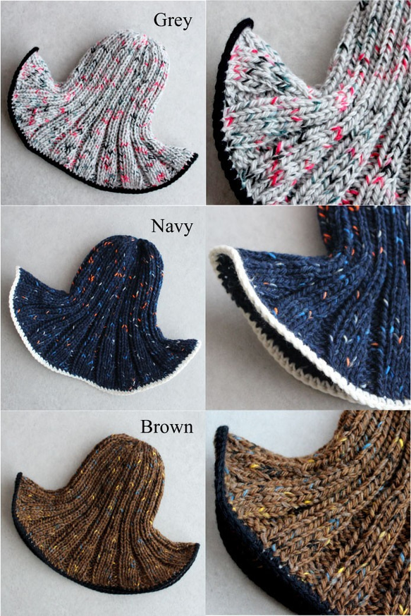 【手編みキット】 Knit Hat  / Navy (glittknit-2) 10枚目の画像