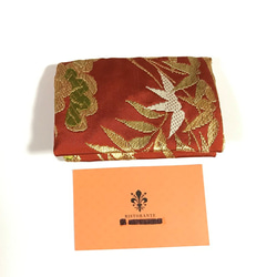 帯リメイク　金襴緞子　オンリーワン名刺入れ　風水　第一印象◎ 正絹　カード入 1枚目の画像
