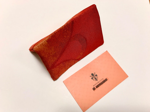 帯リメイク　金襴緞子　オンリーワン名刺入れ　風水　第一印象◎　正絹　カード入 1枚目の画像