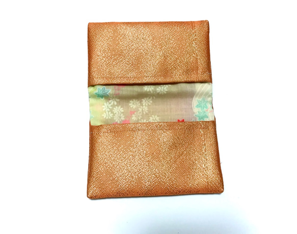 帯リメイク　金襴緞子　オンリーワン名刺入れ　風水　第一印象◎ 正絹　カード入 4枚目の画像