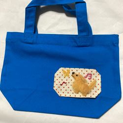 羊毛フェルト　ハンドメイドトートバッグ　リス　フェイクレザー ハンドメイド 舟形トートバッグ フェイクレザー シルバー｜Yahoo