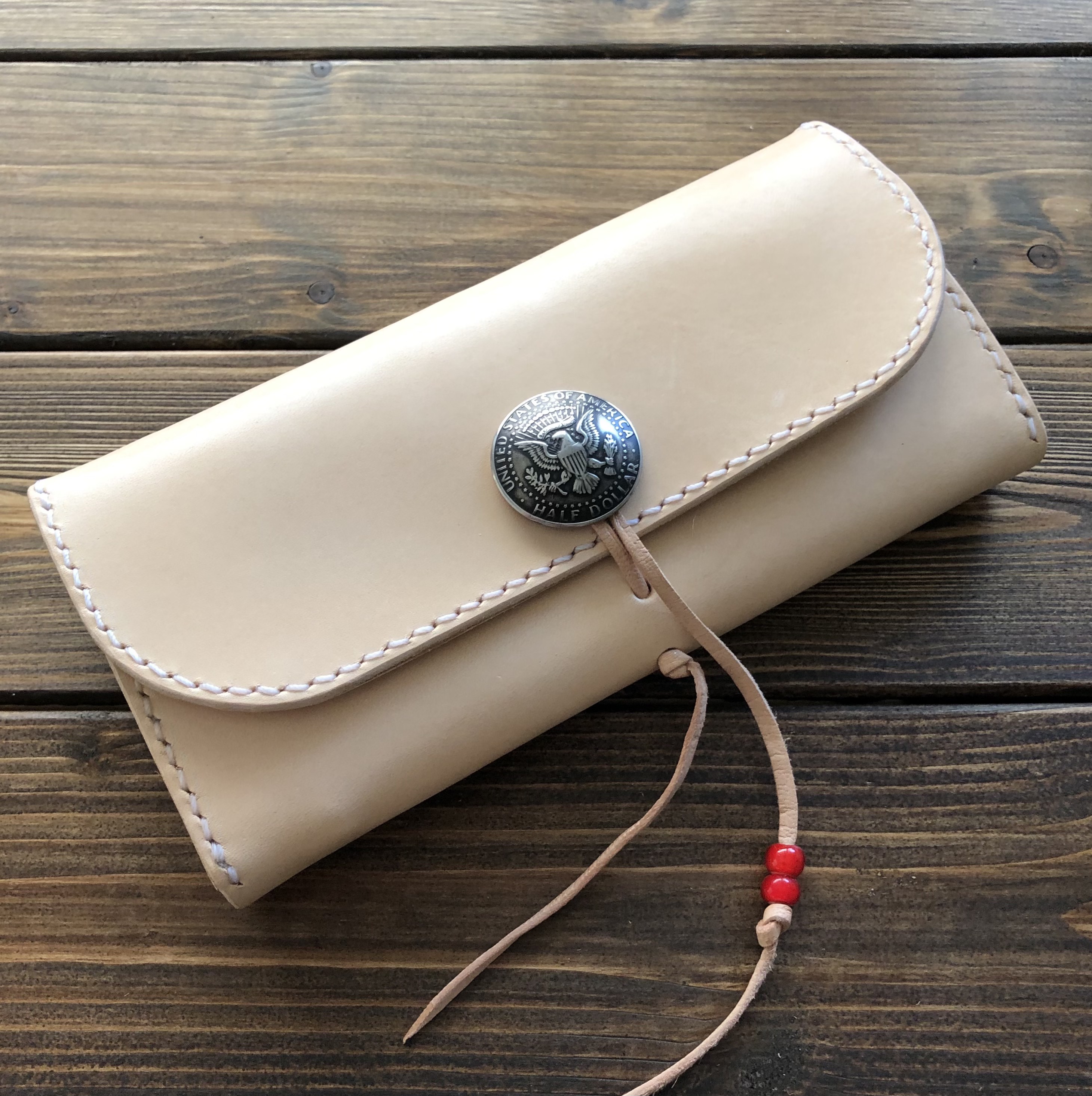 DESIGN コンチョ ロングウォレット J.AUGUR ヴィンテージ 加工