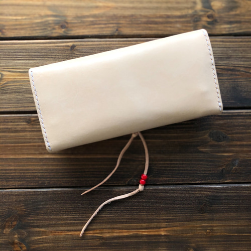 ヌメ革/手縫い コンチョ・チョーキング ロングウォレット】 長財布 yc_