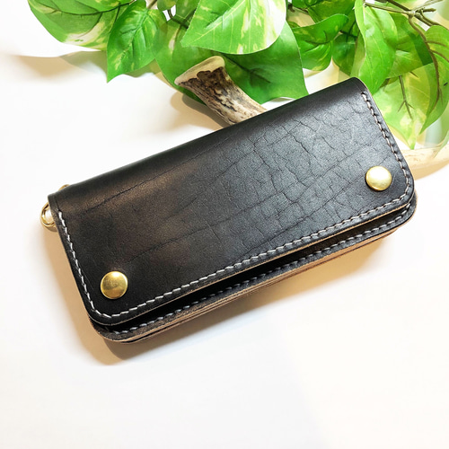 トラッカーウォレット 本革 手染め 長財布 NIKO BOY LEATHER