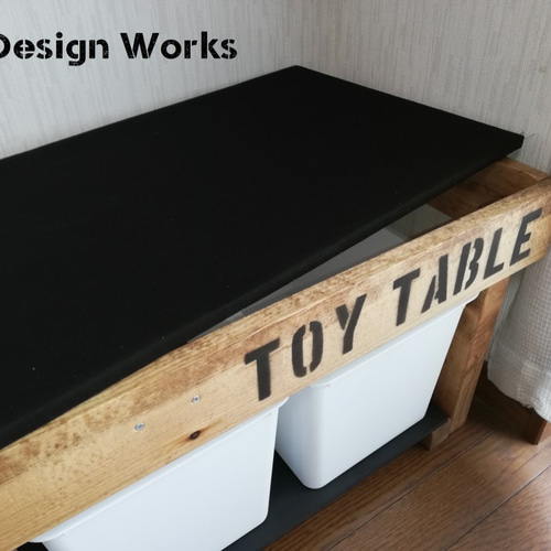オーダー可】トイテーブル プレイテーブル 子ども 遊び台 お片付け おもちゃ箱 学習机 机・デスク LIK Design Works  通販｜Creema(クリーマ) 6393864