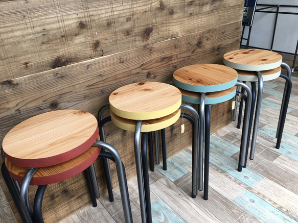 アイアン スタッキングスツール 椅子（チェアー）・スツール 木と