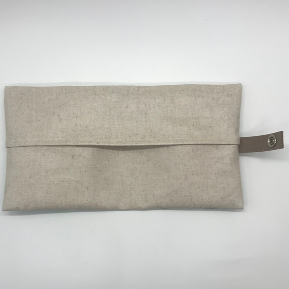 箱ティッシュを入れ替えて使える 携帯ティッシュケース マスクケース ペーパータオルケース　リーフグリーン 4枚目の画像