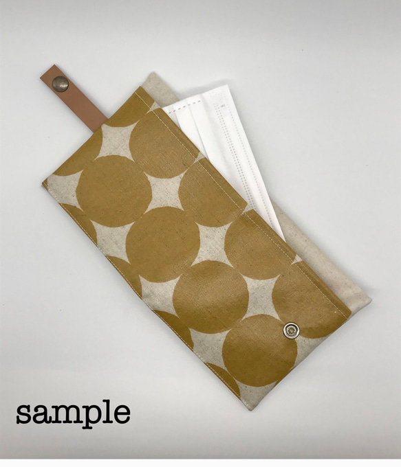 箱ティッシュを入れ替えて使える 携帯ティッシュケース マスクケース ペーパータオルケース　リーフグリーン 6枚目の画像