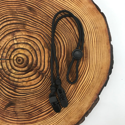 パラコード　マルチクリップ   ハットクリップ  帽子ストラップ　ブラック 1枚目の画像