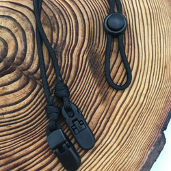 パラコード　マルチクリップ   ハットクリップ  帽子ストラップ　ブラック 2枚目の画像