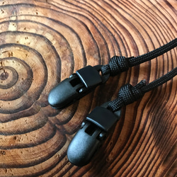 パラコード　マルチクリップ   ハットクリップ  帽子ストラップ　ブラック 4枚目の画像