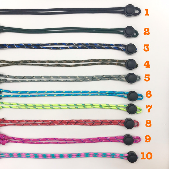 パラコード　マルチクリップ   ハットクリップ  帽子ストラップ　ライトグリーン 5枚目の画像