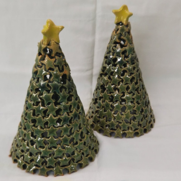 星のクリスマスツリー ランプ ランプシェード 7色LEDキャンドル付き