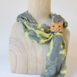 茶トラ猫のスカーフリング（其の１） 2枚目の画像
