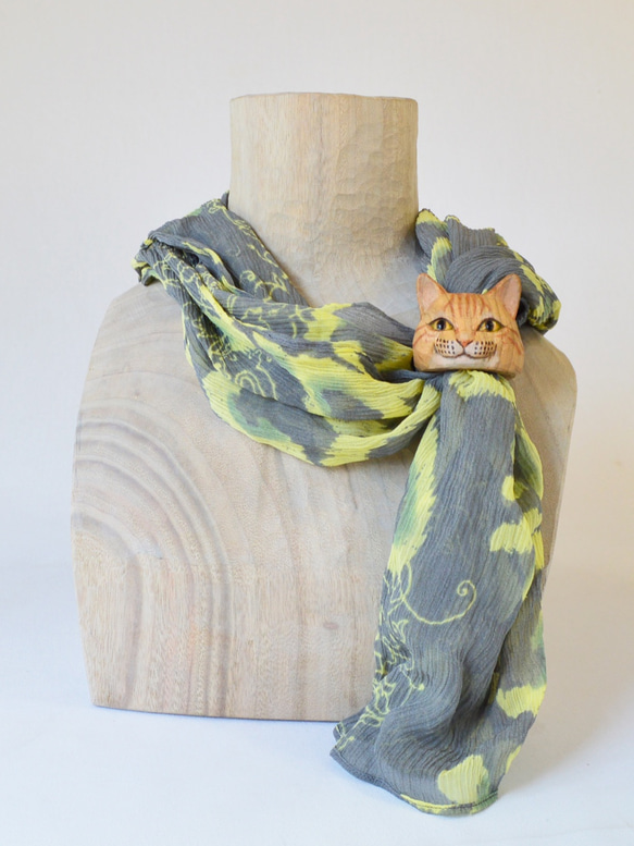 茶トラ猫のスカーフリング（其の１） 2枚目の画像