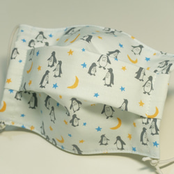 企鵝家族―環保布口罩/ 日本布 / 100%純棉透氣 / 可換濾材 / 中間開口 第2張的照片