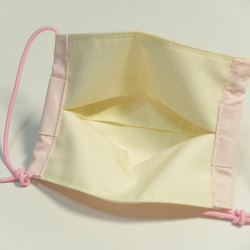 ピンクの子供の環境保護布マスク/綿100％通気性/交換可能なフィルター素材/中央開口部 2枚目の画像