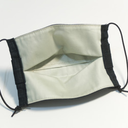 優雅黑―環保布口罩/ 日本布 / 100%純棉透氣 / 可換濾材 / 中間開口 第3張的照片