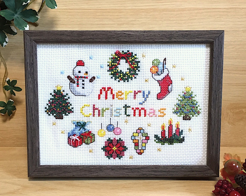 クロスステッチ完成品　クリスマス　刺繍 0_9ca29f39b072e4793ca7e11d273e