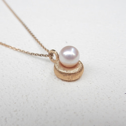1点のみ❣️天然海水パールピアス　マベパール　天然色　ハンドメイドアクセサリー ◇ネックレス＆ピアスセット◇Pearl＆Moon 天然パール＆三日月