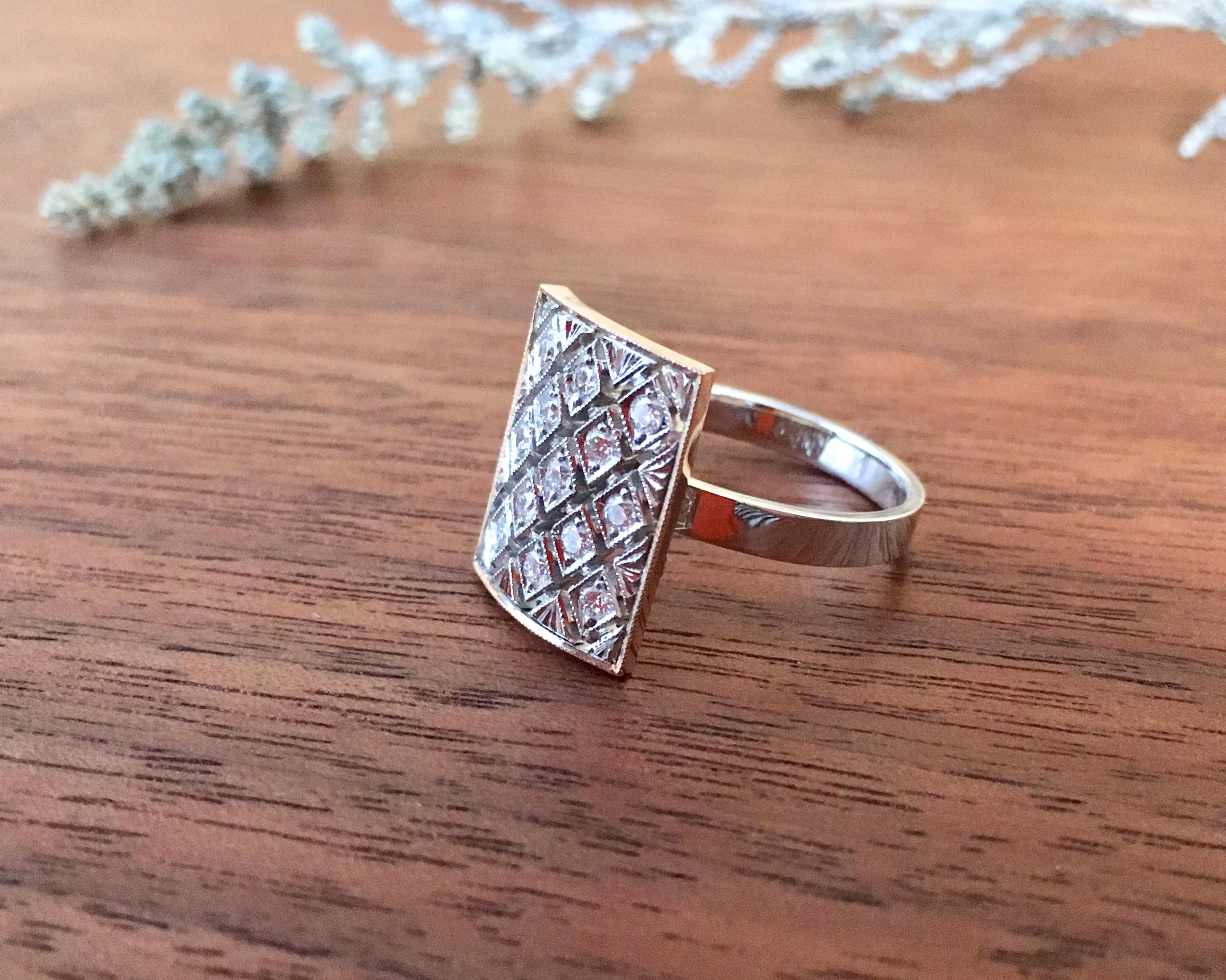 K10コンビ 天然ダイヤモンド リング Lastricato serie