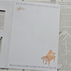 ベヒシュタイン風ピアノ☆開きメッセージカード 3枚目の画像