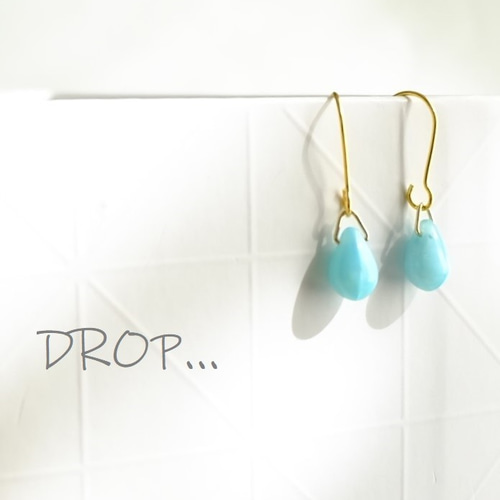 オーダーページ 翠の水脈のピアス/穂のピアス d67-G28【パールブルー】しずくドロップのシンプルピアス(パーツ変更