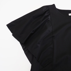フリルスリーブプルオーバーシャツ(ブラック） 5枚目の画像