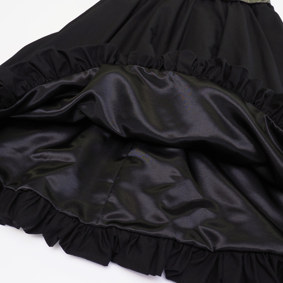 ゴムベルト バルーンスカート(ブラック) 6枚目の画像