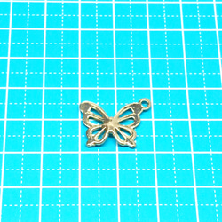 蝶々チャーム(A) ゴールド【6個】 2枚目の画像